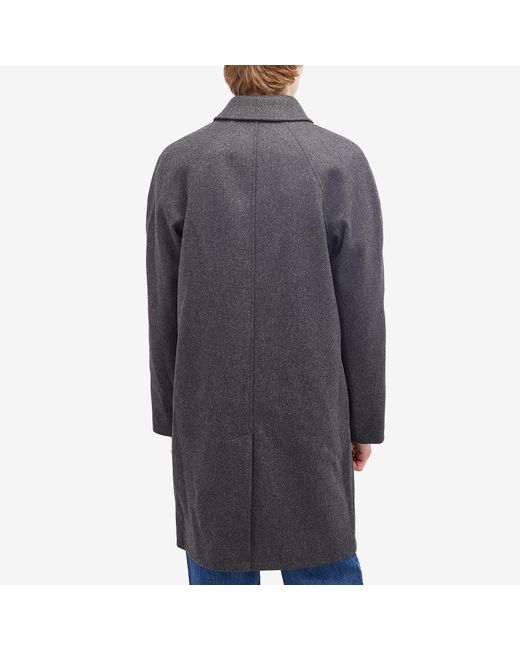 A.P.C. Auster Wool Mac in Black for Men | Lyst
