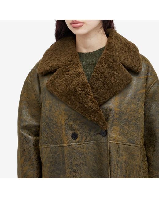 Closed Brown Shearling Coat