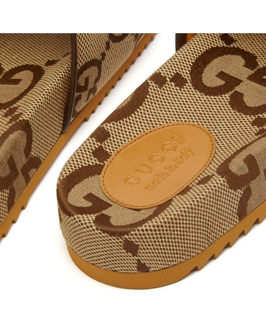 Gucci Sideline Jumbo Gg Jacquard Slide in Brown for Men | Lyst display picture 2