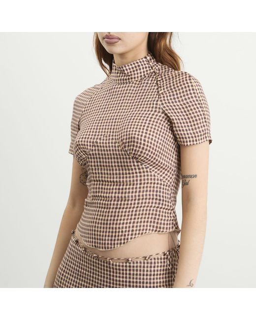 KNWLS Brown Tess Blouse