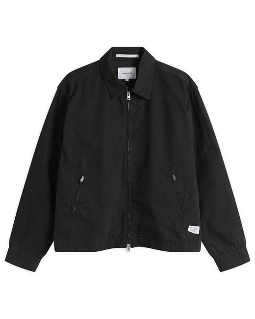 Norse Projects Black Raabjerg Canvas Jacket for men