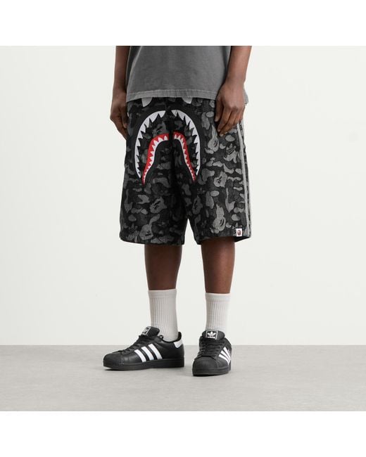 Adidas Black X A Bathing Ape Denim Jorts for men