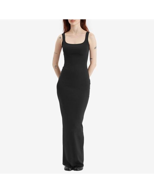 Entire studios Black Square Neck Dress
