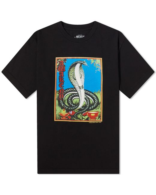AWAKE NY Black Cobra T-Shirt for men