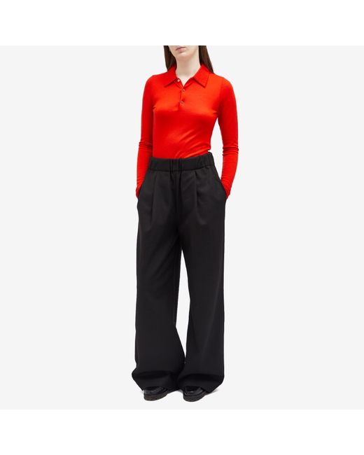 Auralee Red Wool Amunzen Polo