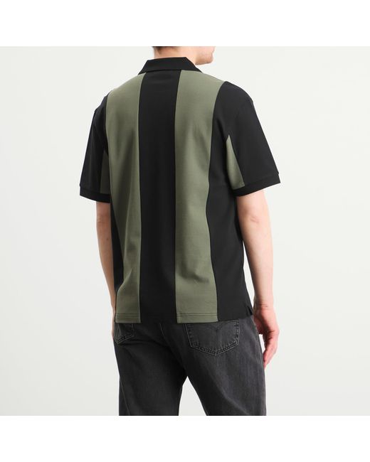 Fred Perry Black Meyba Cut And Sew Polo Shirt for men