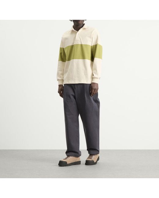 Cafe Mountain Green Block Stripe Sportsman Shirt for men