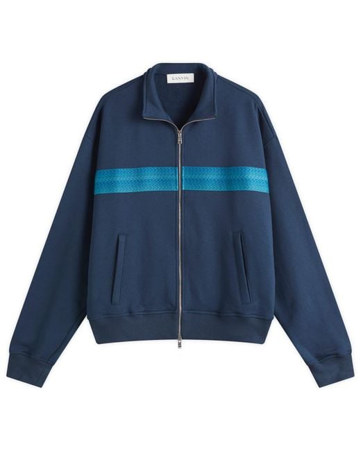 Lanvin Blue Curb Zipped Track Jacket for men