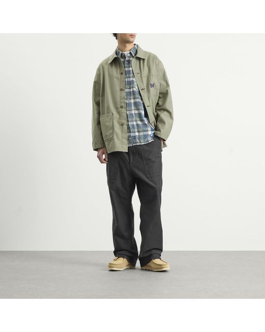 Needles Reversed Sateen Coverall Jacket in Green for Men | Lyst