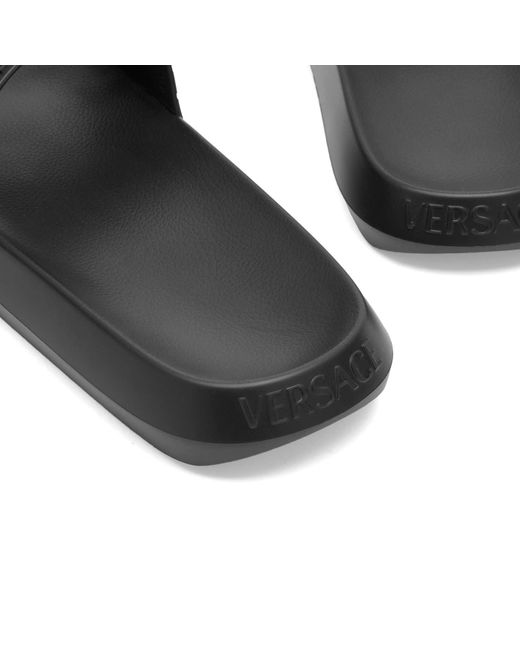 Versace Black Medusa Slide for men