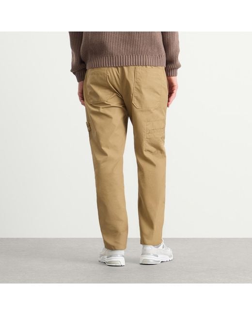 Stone Island Natural Ghost All Weather Cotton Canvas Trousers for men