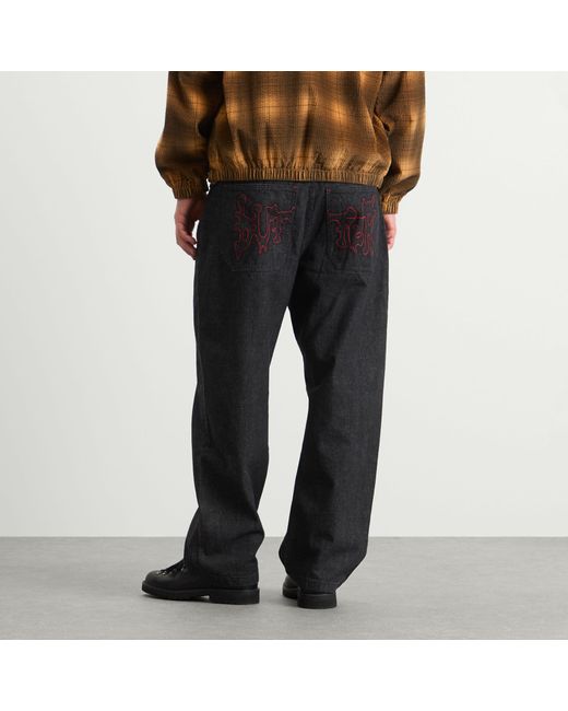 Butter Goods Blue Blotch Baggy Denim Jeans for men