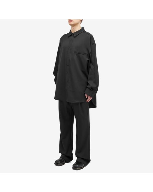 Entire studios Black Giant Wool Shirt for men