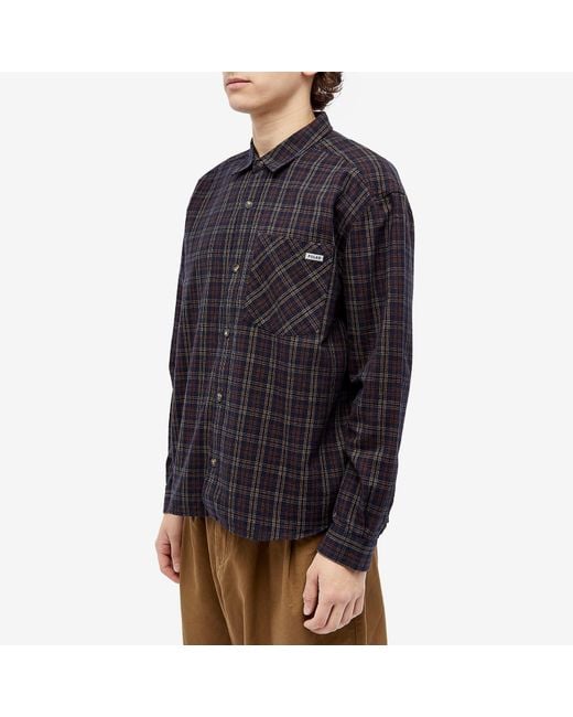 POLAR SKATE Black Mitchell Flannel Shirt for men