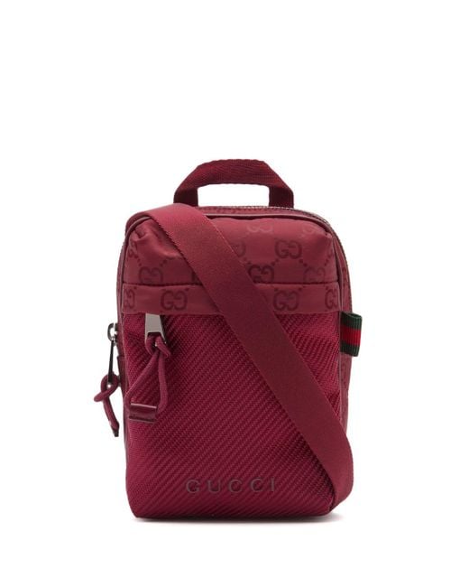 Gucci Red Nexus Mini Slingbag, Nylon for men
