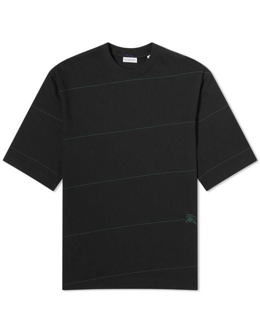 Burberry Black Diagonal Stripe T-Shirt for men