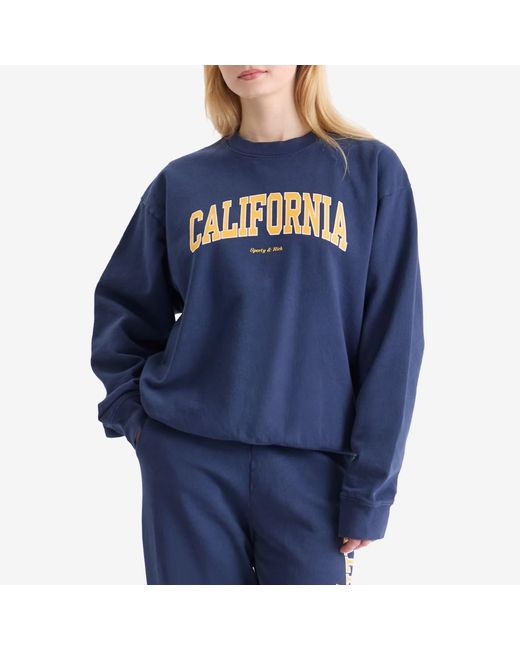 Sporty & Rich Blue California Crewneck