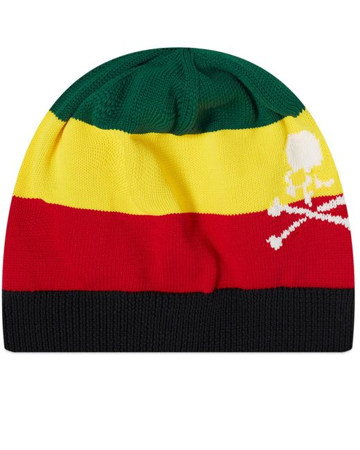 MASTERMIND WORLD Yellow Rasta Beanie Hat for men