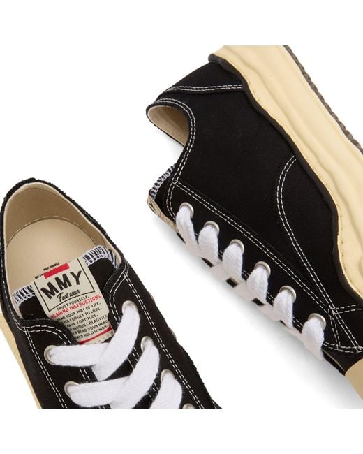 Maison Mihara Yasuhiro Black Peterson Vintage Sole Canvas Low-Top Sneakers for men