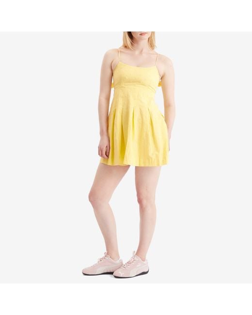 Damson Madder Yellow Iris Mini Dress
