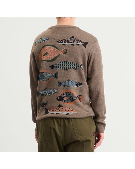 Kavu Brown Highline Knitted Jumper for men