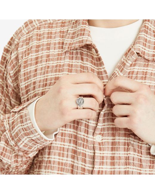 Maple Metallic Swan Ring for men