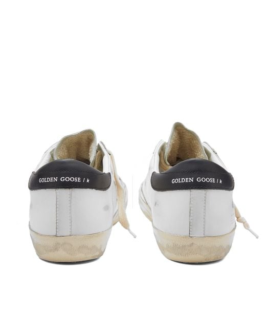Golden Goose Deluxe Brand White Super-Star Leather Suede Toe Sneakers for men