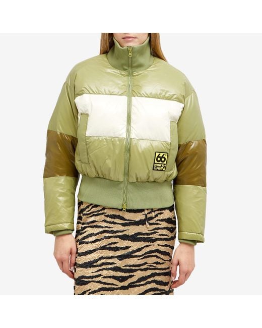 66 North Green X Ganni Askja Down Bomber Jacket