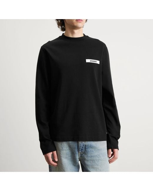 Jacquemus Black T-Shirt With Logo for men