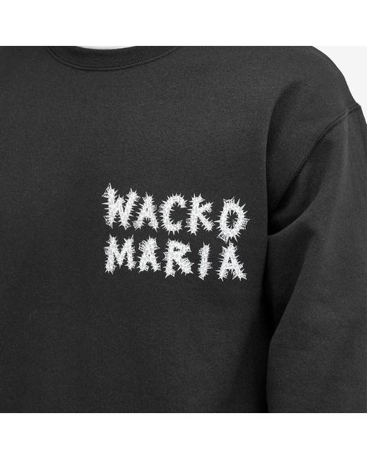 Wacko Maria Black X Neckface Type 5 Crew Sweat for men