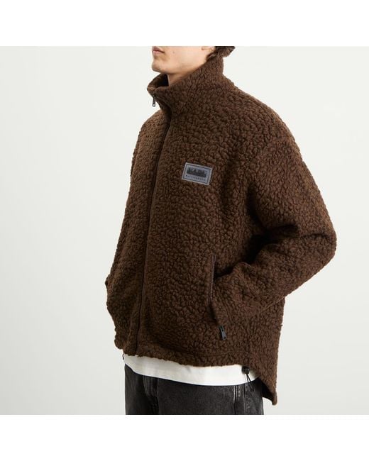Napapijri Brown X Martine Rose Logo Fleece Jacket for men