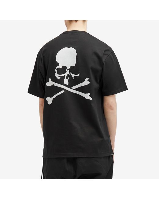 MASTERMIND WORLD Black Embroidered Skull Logo T-Shirt for men