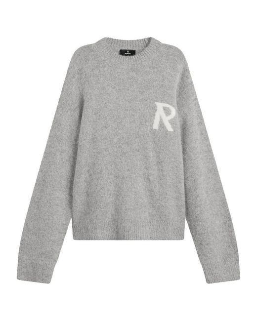 Represent Gray Logo Knit Jumper for men