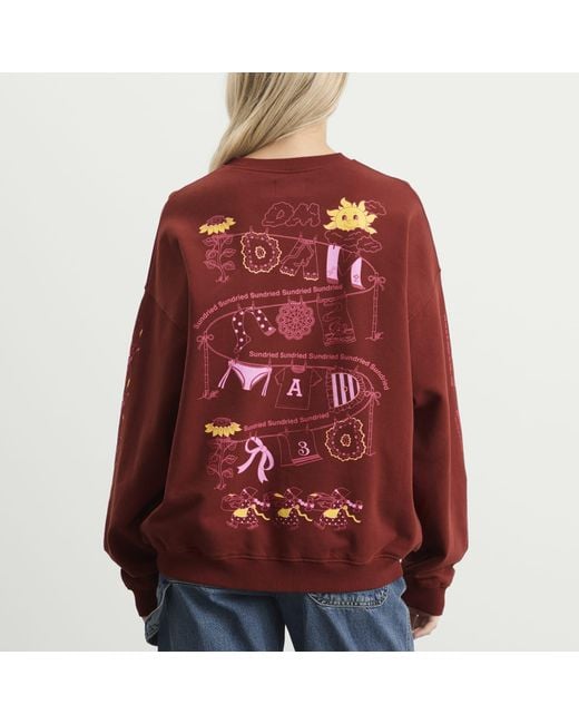 Damson Madder Red Sundried Washing Line Sweatshirt