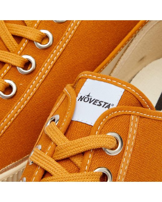 Novesta Orange Star Master Contrast Stitch Sneakers