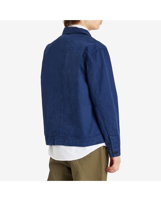 Norse Projects Blue Marcus Canvas Overshirt for men