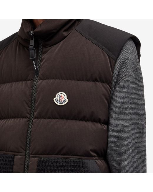 Moncler Black Larci Rip Stop Vest for men