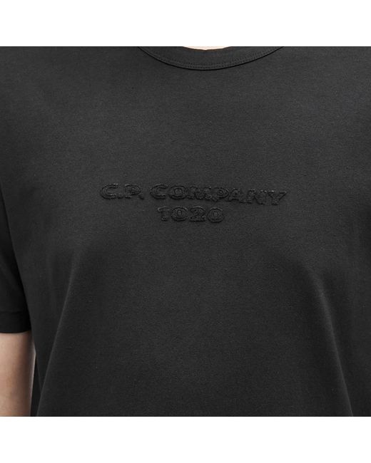 C P Company Black Logo T-Shirt for men