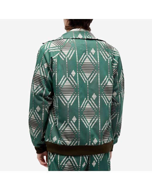 Needles Green Poly Jacquard Track Jacket for men