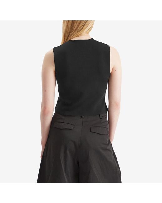 Stel Black Zip Up Power Knit Vest