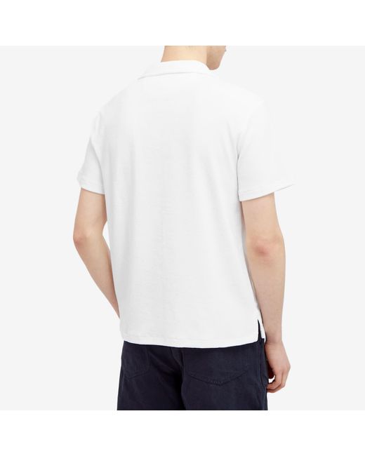 Polo Ralph Lauren White Cotton Terry Polo Shirt for men