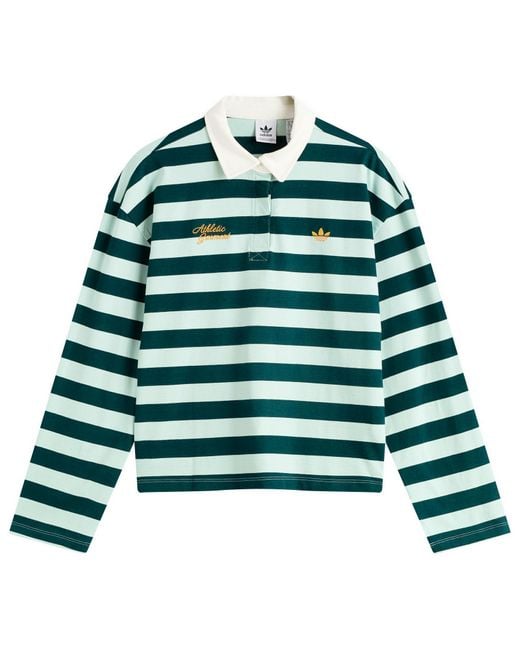 Adidas Green Ls Gfx Polo