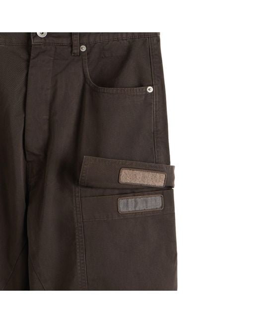 Rick Owens Brown Double Cargo Jeans for men