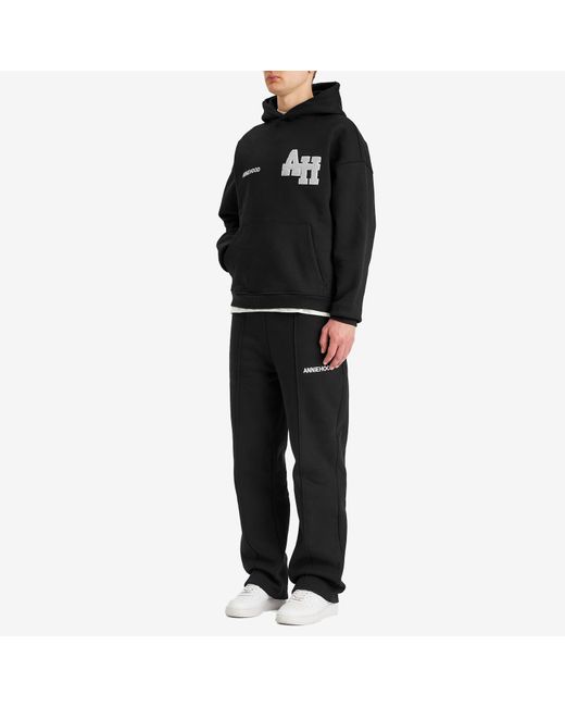 Annie Hood Black College Hoodie for men
