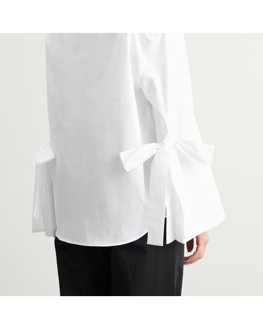 CECILIE BAHNSEN White Bridget Cotton Shirt
