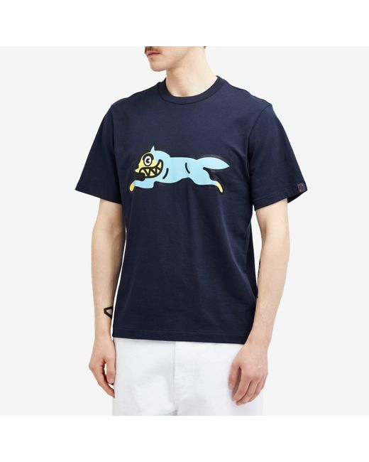 ICECREAM Blue Running Dog T-Shirt for men
