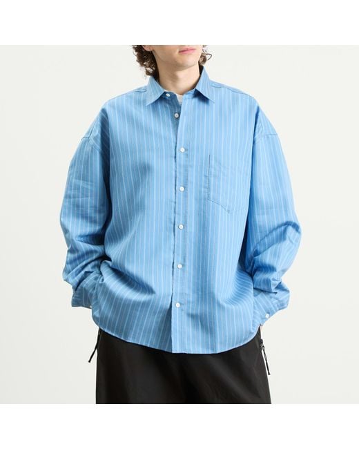 Acne Blue Soffia Round Shirting Blend Shirt for men