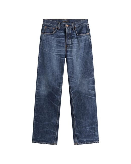 Nudie Jeans Blue Rad Rufus Straight Leg Jeans for men