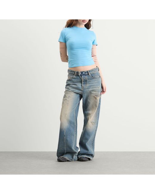 Skims Blue Cotton Jersey T-Shirt