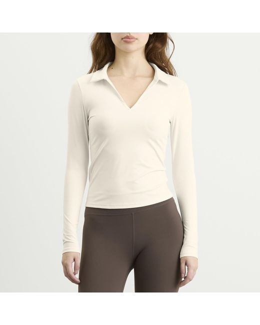 Tala Natural Dayflex Polo Long Sleeve Top